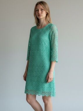 Crown & Ivy Mint Green Lace Dress Women 10
